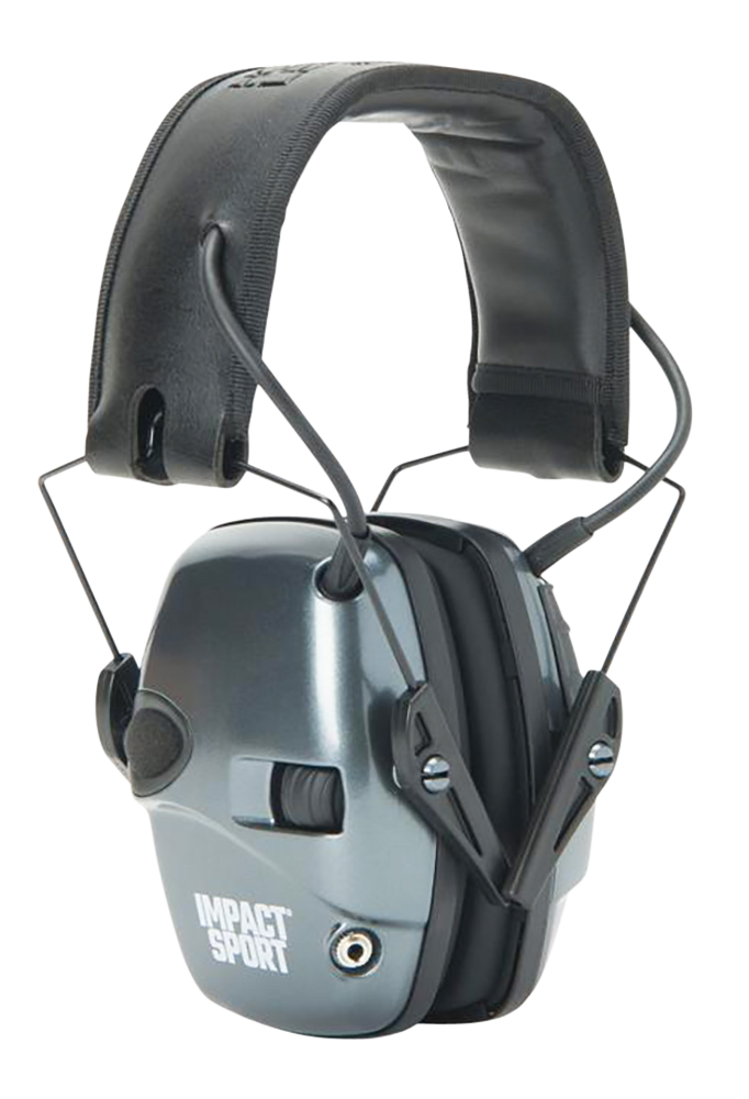 Howard Leight Impact Sport Electronic Muff 22 dB Over the Head Gray/Black - Youth/Adult Small