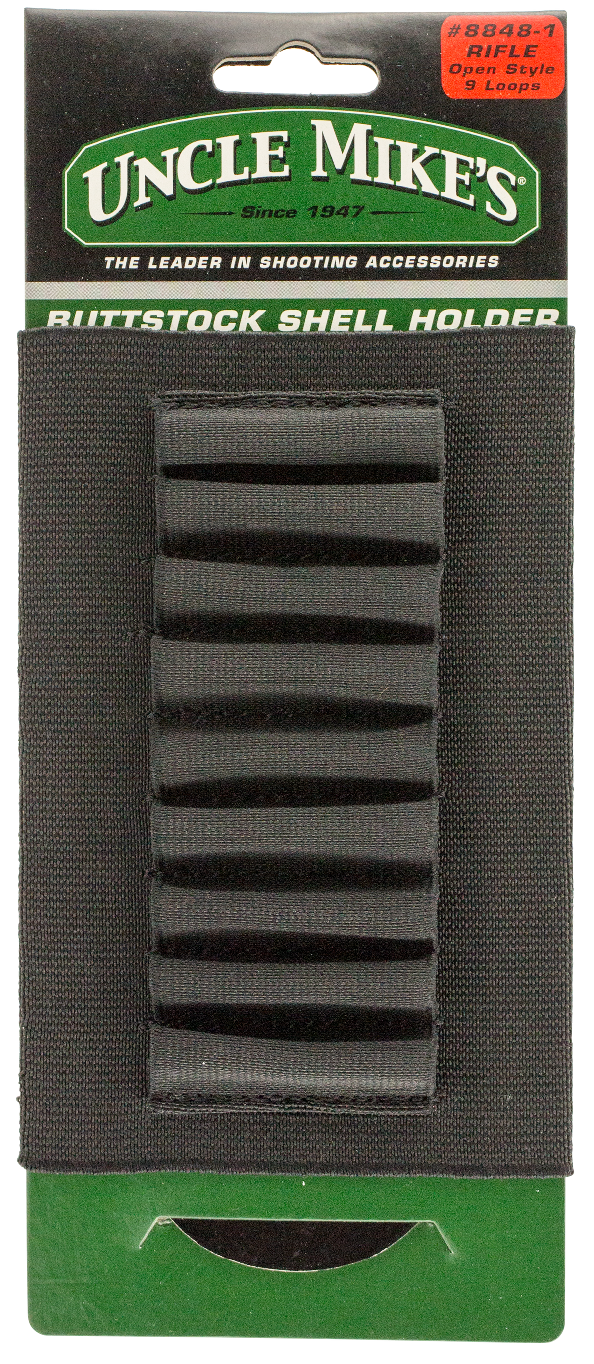 Uncle Mikes 88481 Buttstock Shell Holder 9-Rd Black Nylon Rifle