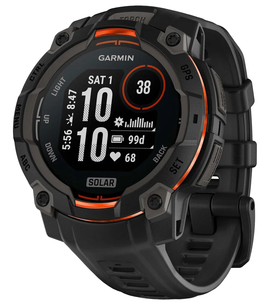 Garmin Instinct 3 Solar 45mm GPS Smartwatch - Black/Charcoal
