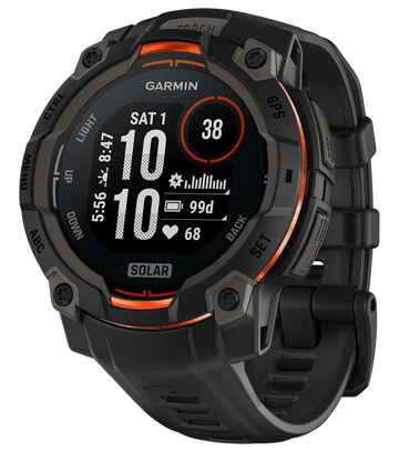 Garmin Instinct 3 Solar 45mm GPS Smartwatch - Black/Charcoal