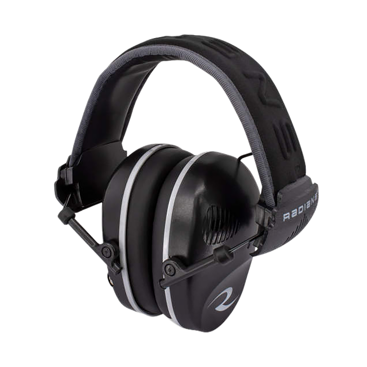 Radians R-3200 Dual Mic Electronic Muff 23 dB Over the Head Black / Gray 1 Pair