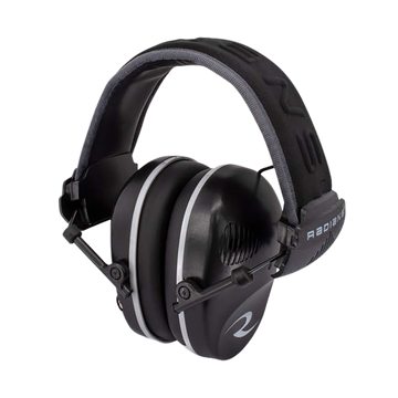 Radians R-3200 Dual Mic Electronic Muff 23 dB Over the Head Black / Gray 1 Pair