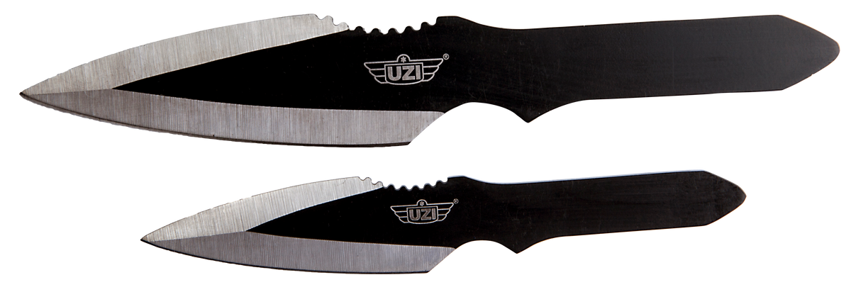 Uzi Accessories Throwing Knives II 6"/8" Spear Point 2-Piece Set