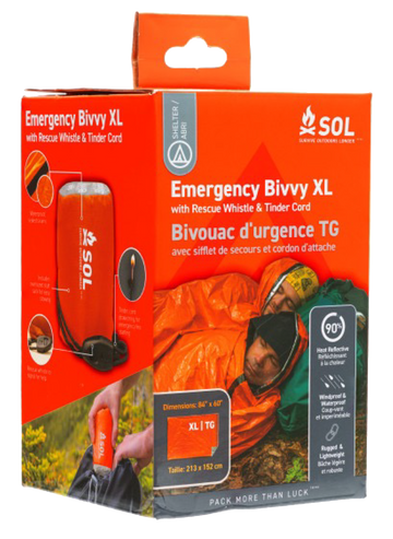 Adventure Medical Kits SOL Emergency Bivvy XL Orange w/ Rescue Whistle