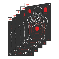 EZ-Aim 15249 Splash Reactive Bad Guy Non-Adhesive 12x18 Paper Target - 5 Pack