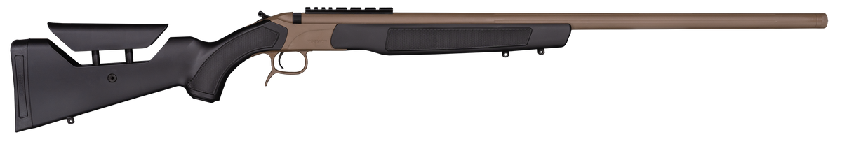 CVA Accura LR-X 45 Cal 30" Fluted Threaded Break-Open Muzzleloader - FDE Nitride Cerakote / Black Synthetic Stock