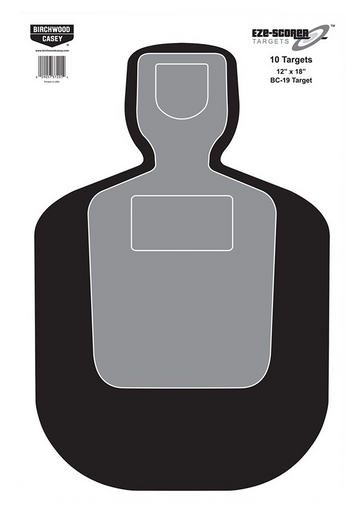 Birchwood Casey EZE-Scorer BC-19 Silhouette 12" x 18" Paper Hanging Target 100 Per Pkg