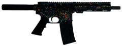 Great Lakes Firearms GL15 .223 Wylde 7.5" 30+1 Semi-Auto AR-15 Pistol - Black Splatter