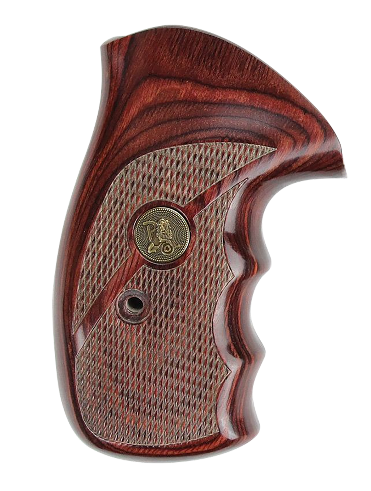 Pachmayr Renegade Grip Checkered Rosewood Laminate w/Finger Grooves S&W N Frame Round Butt