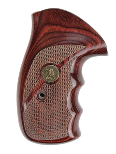 Pachmayr Renegade Grip Checkered Rosewood Laminate w/Finger Grooves S&W N Frame Round Butt