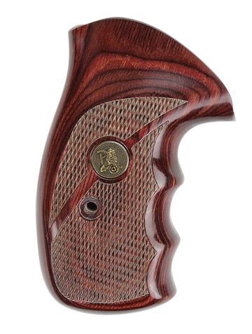 Pachmayr Renegade Grip Checkered Rosewood Laminate w/Finger Grooves S&W N Frame Round Butt