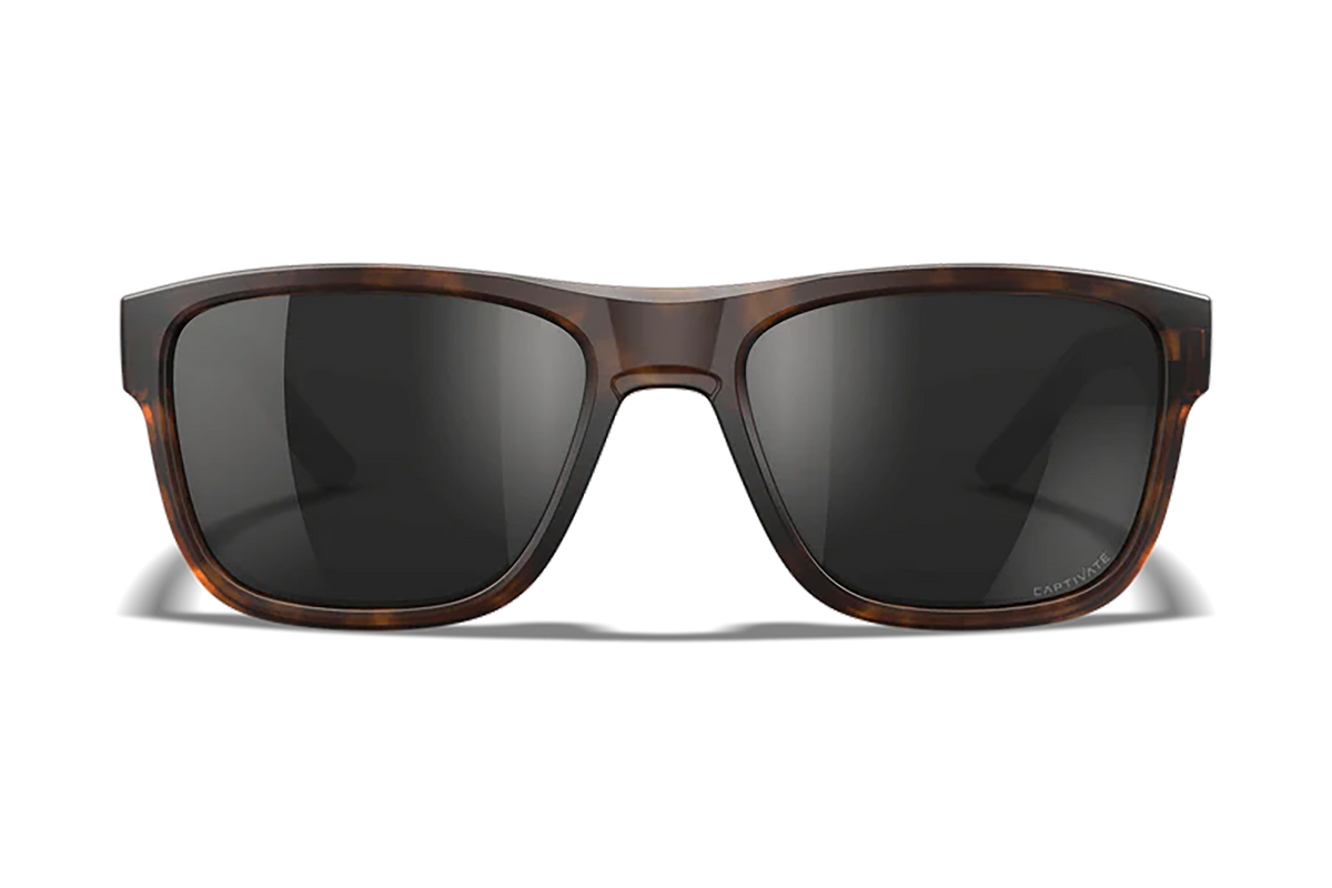 Wiley X Ovation CAPTIVATE Polarized Black Mirror Lens Matte Tortoise Frame