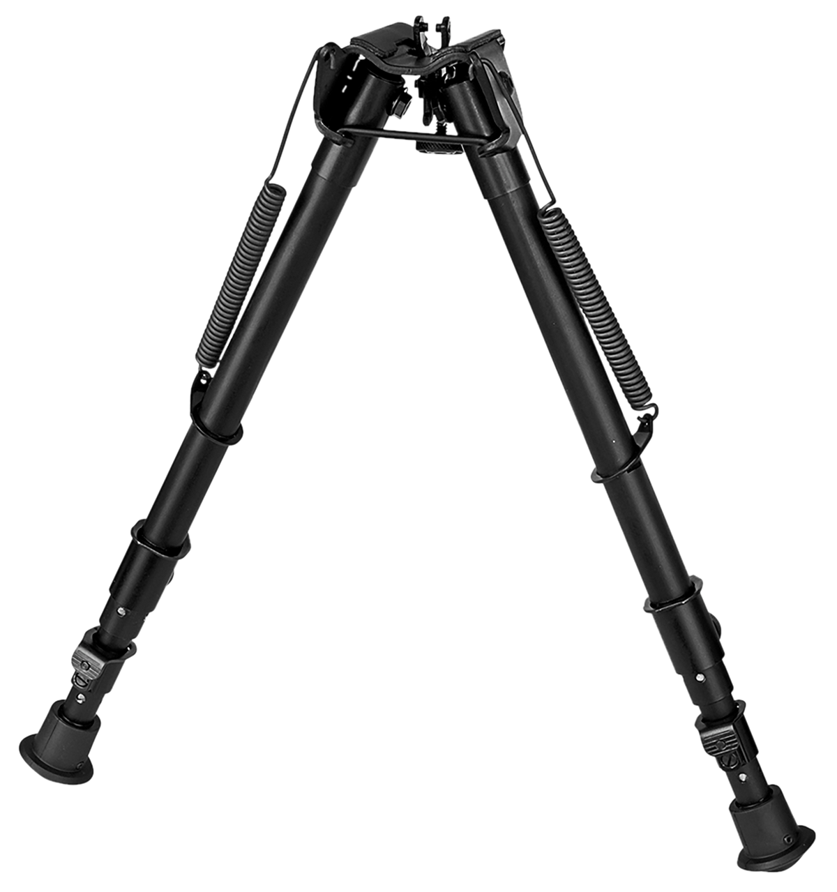 Harris 1A2-25 Bipod Non-Swivel 12-25" Swivel Stud Rubber Feet - Black Steel/Aluminum