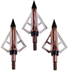 Allen Optimus Broadhead 100gr 3-Blade Fixed Rose Gold 3 Pack