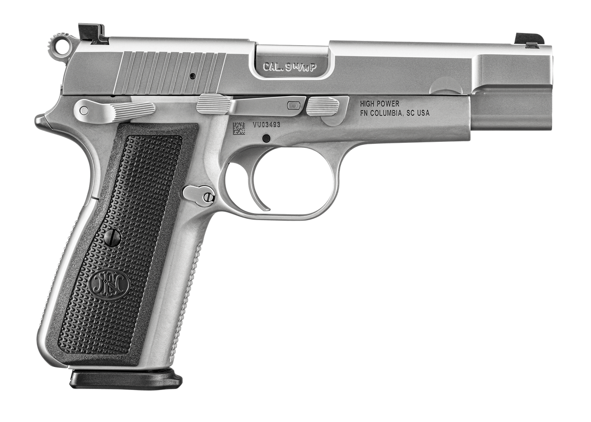 FN High Power 9mm Luger 4.70" 10+1 SAO Pistol - Stainless