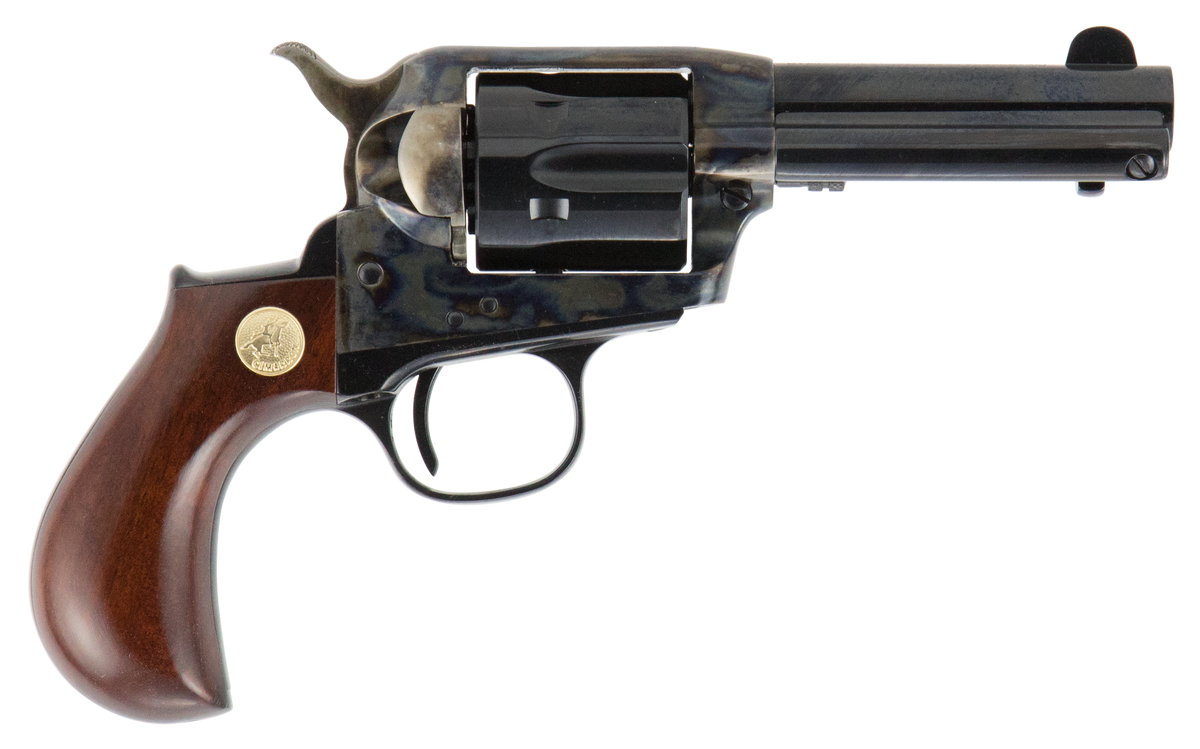 Cimarron Lightning 38 Special 3.50" 6-Shot SAO Revolver - Birdshead Walnut Grip