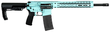 Black Rain Ordnance Fission 5.56x45mm NATO 16" 30+1 Semi-Auto AR-15 Rifle - Robin Egg Blue Battleworn