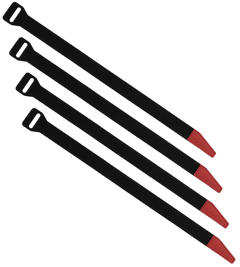 Magpul DAKA Gear Straps 12" Black/Red 4-Pack