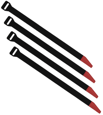 Magpul DAKA Gear Straps 12" Black/Red 4-Pack