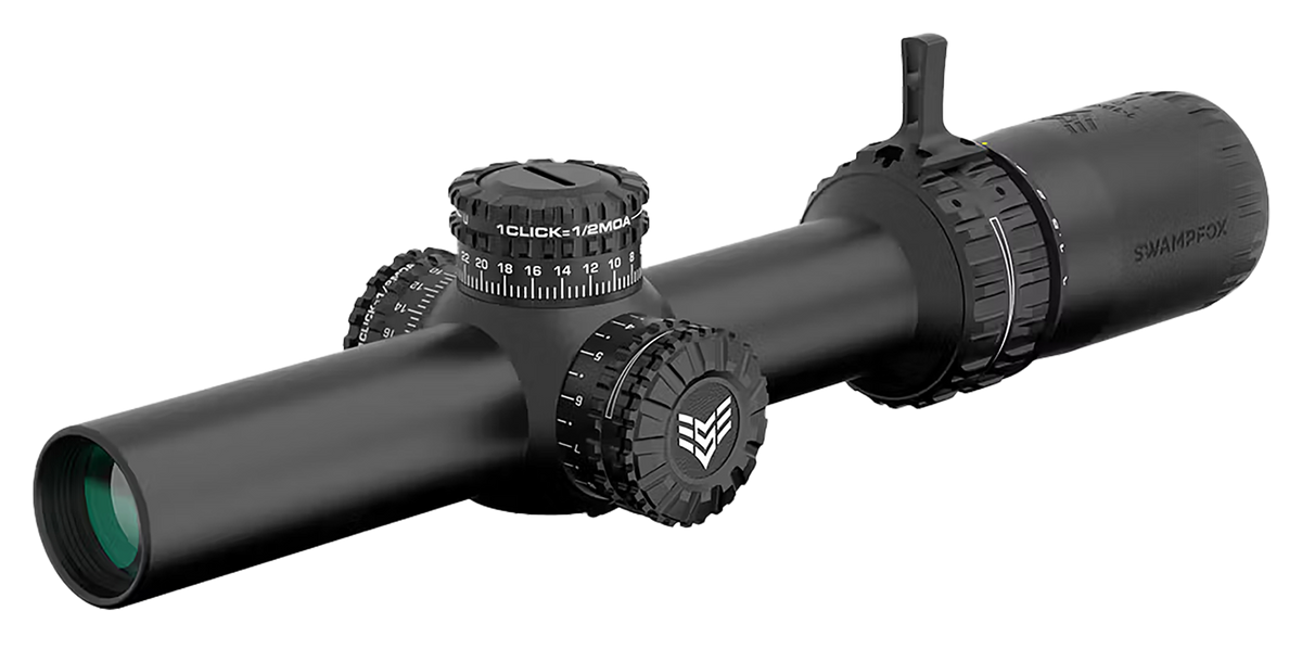 Swampfox Optics Arrowhead 1-6x24mm 30mm Tube SFP LPVO Riflescope - Guerrilla Dot MIL Red Reticle