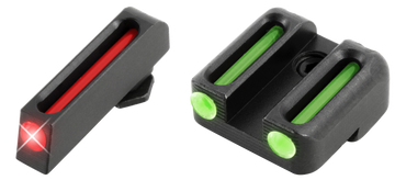 TruGlo TG131G3 Fiber-Optic Glock 42/43/43X/48 Pistol Sight Set - Red Front / Green Rear - Black Nitride Fortress