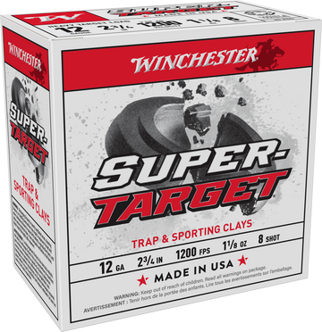 Winchester Ammo Super-Target Heavy 12 Gauge 2.75" 1-1/8oz 8 Shot 25 Rd - Box or Case