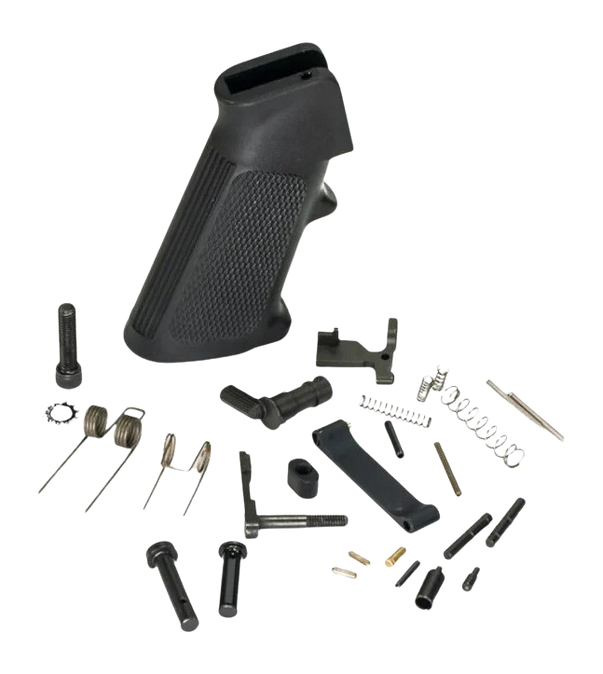 White Label Armory WLA-LOW-1014-01 AR-15 Lower Parts Kit w/ Curved Trigger - Black Phosphate