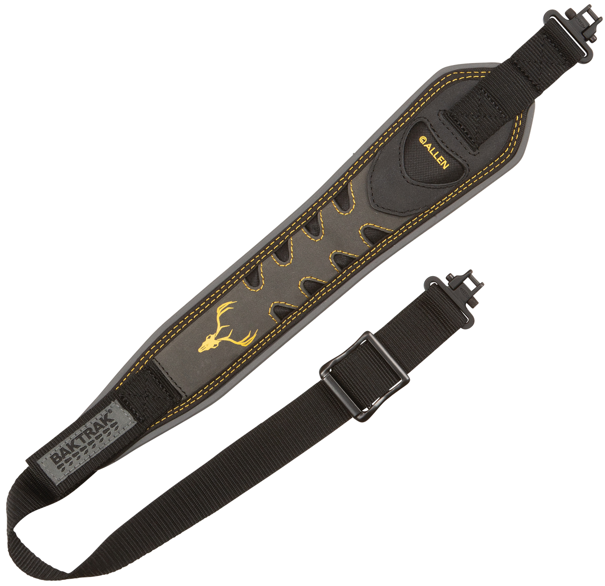 Allen 8357 Aspen BakTrak 2-Point Rifle/Shotgun Sling 28-35 Gray Nubuck Leather w/Swivels