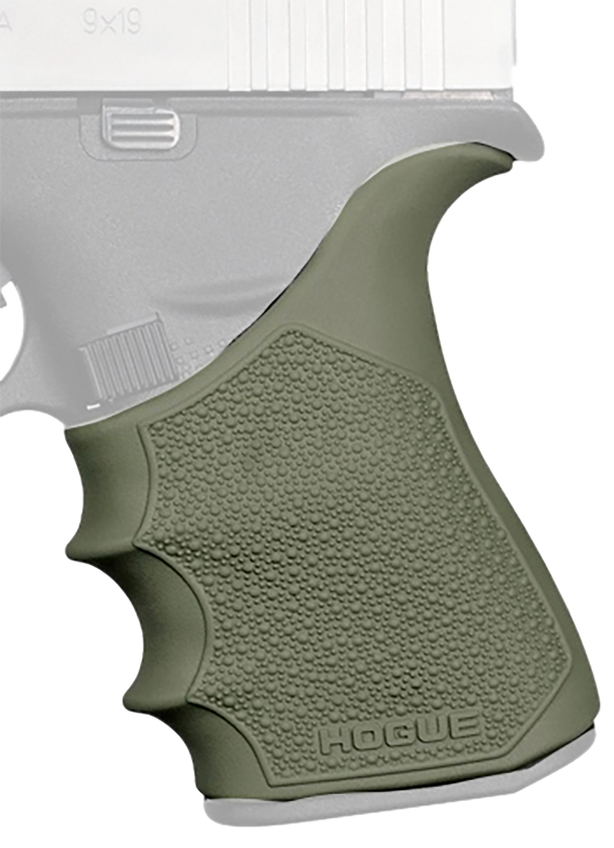 Hogue HandAll Beavertail Grip Sleeve OD Green Rubber - Glock 43X/48