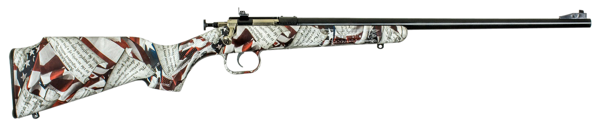 Crickett KSA2168 Youth 22 LR 16.12" 1-Rd Bolt Action Rifle - American Flag Synthetic Stock