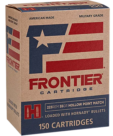 Frontier Cartridge FR1415 Military Grade 223 Rem 55gr Hollow Point Match 150 Rd - Box or Case