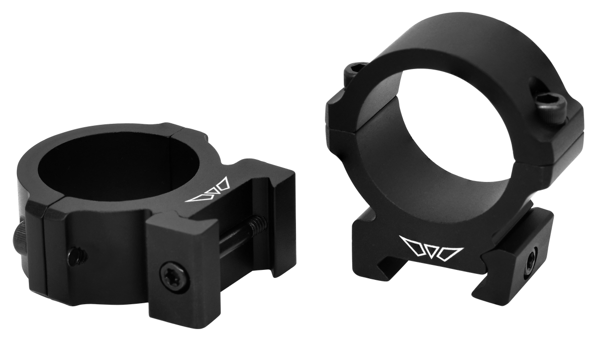 Warne V614M Vapor Horizontal 30mm Medium 0 MOA Scope Rings - Matte Black