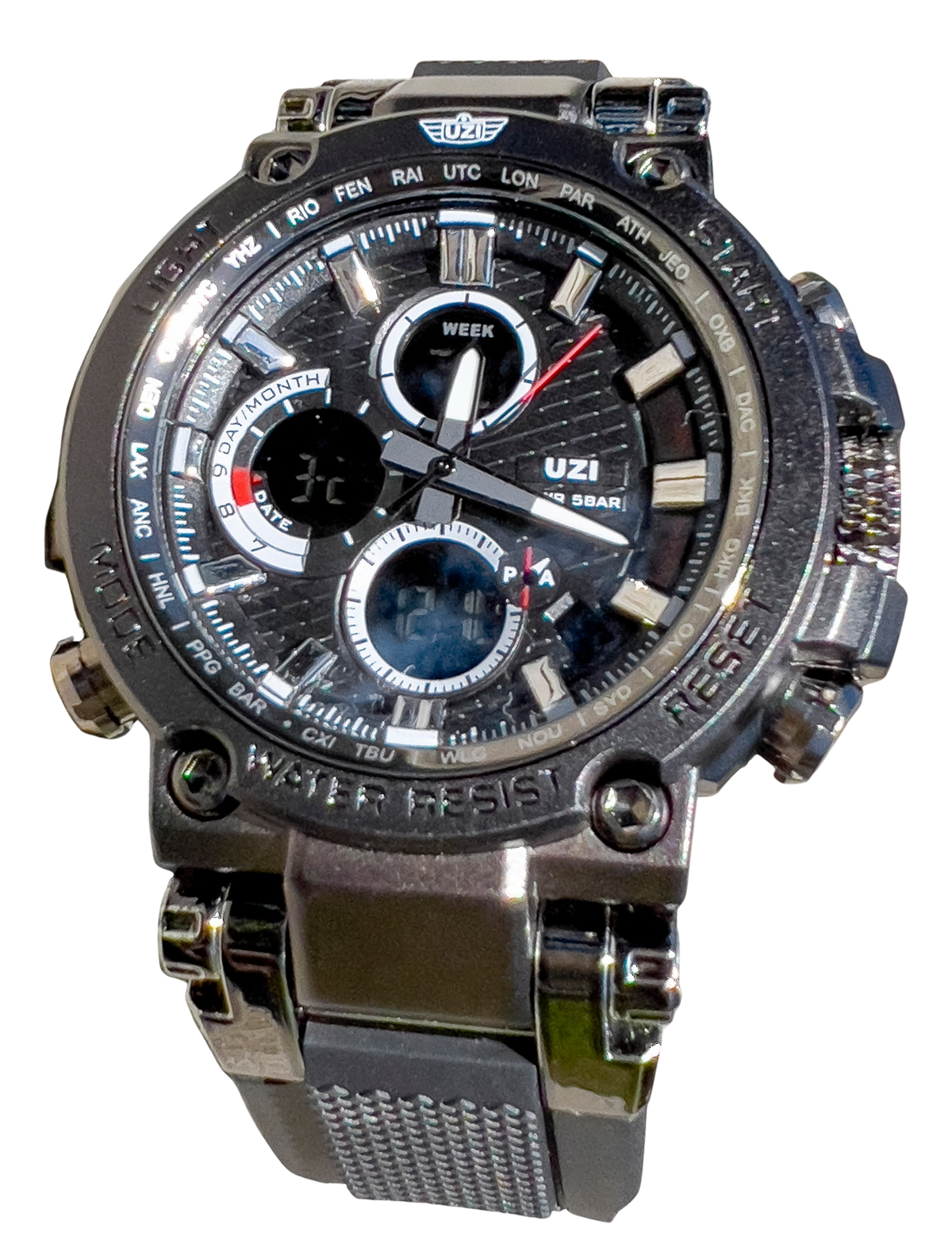 S&W Pepper Spray UZI Shock Digital Watch Black
