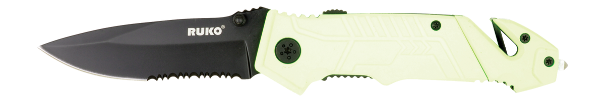 Rynoblade Knives Ruko RUK0144SHG-CS 440A 3.25" Folding Knife - Hi-Vis Green