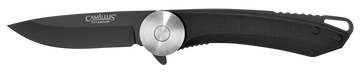 Camillus Cirque 2.75" Folding Drop Point AUS-8 Carbonitride Titanium Black G10 Plain Edge Knife