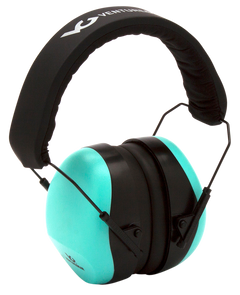 Pyramex Venture Gear V80 Muff 26 dB Over the Head Earmuffs w/32 dB Foam Earplugs - Orange/Black/Teal