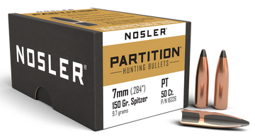 Nosler Partition 7mm 150gr Spitzer Reloading Bullets - 50/Box