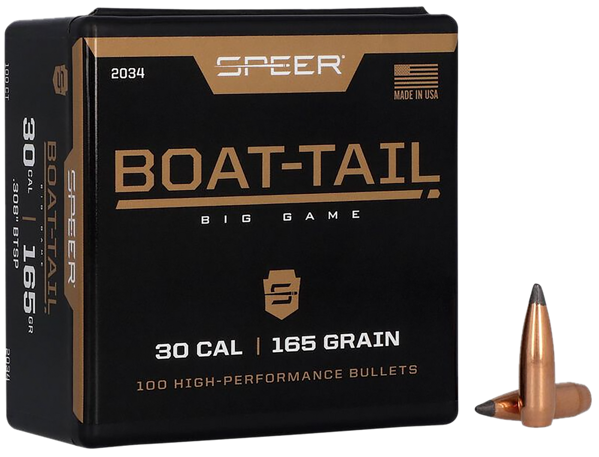 Speer Ammo 2034 Boat-Tail .308 165gr Spitzer Boat-Tail Soft Point - 100/Box