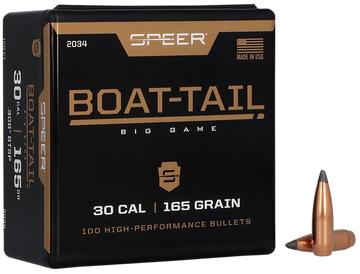 Speer Ammo 2034 Boat-Tail .308 165gr Spitzer Boat-Tail Soft Point - 100/Box