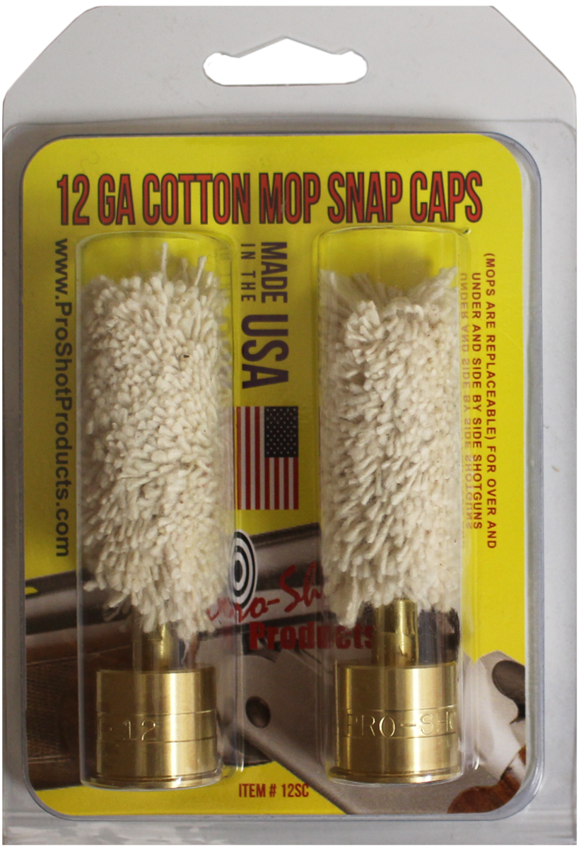 Pro-Shot 12SC 12 Gauge Snap Caps with Cotton Mop #5/16-27 Thread 2 Pack