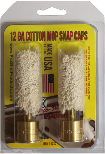 Pro-Shot 12SC 12 Gauge Snap Caps with Cotton Mop #5/16-27 Thread 2 Pack
