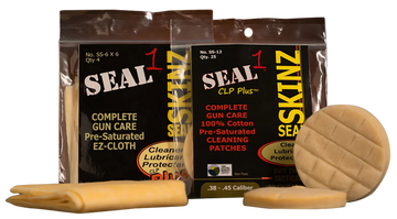 Seal 1 SS-12 Seal SKINZ Pre-Saturated Cleaning Patches .270-30 Cal 1.75" Cotton