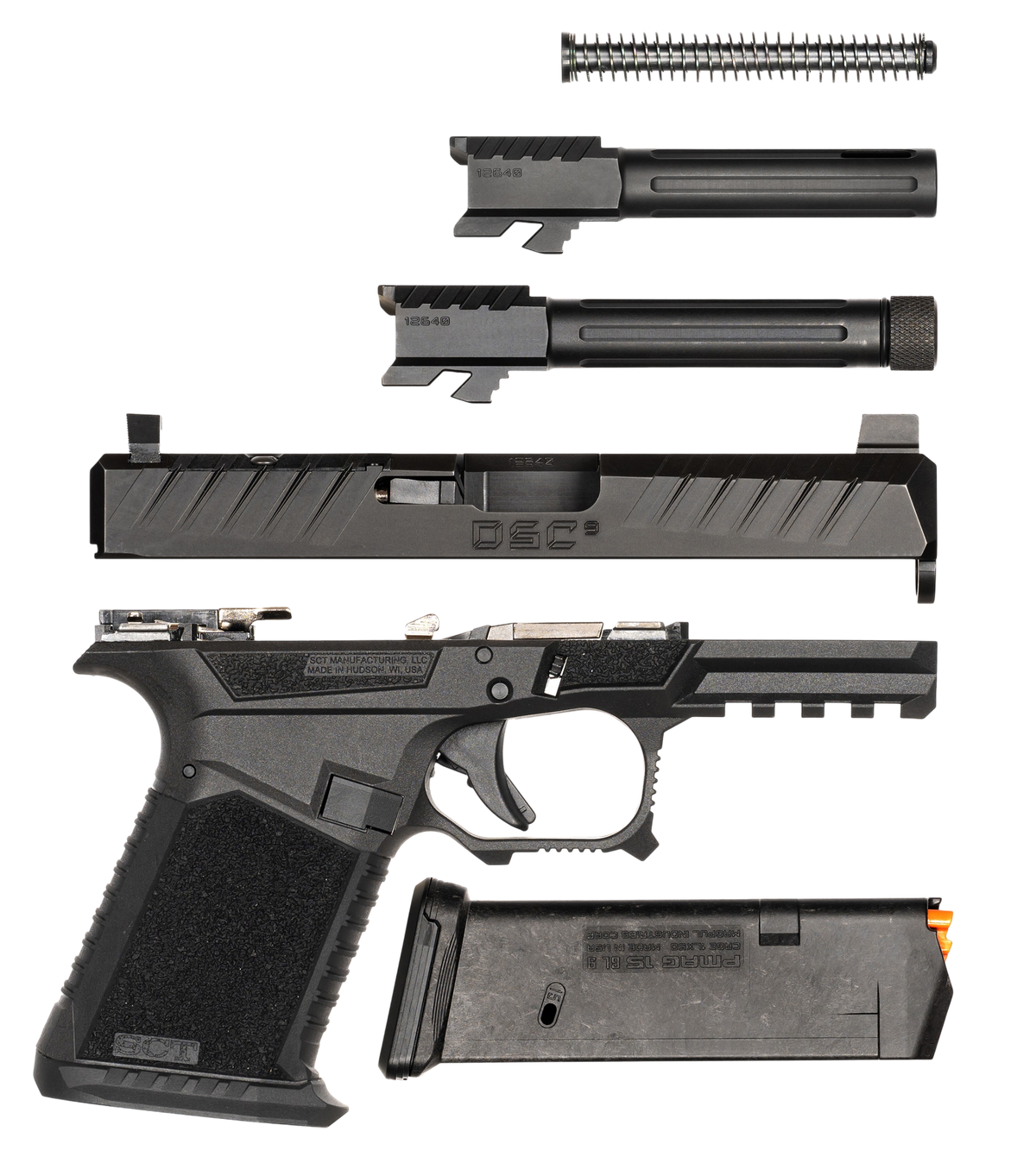 SCT Manufacturing DSC9 9mm 4" 15+1 Semi-Auto Pistol - Black