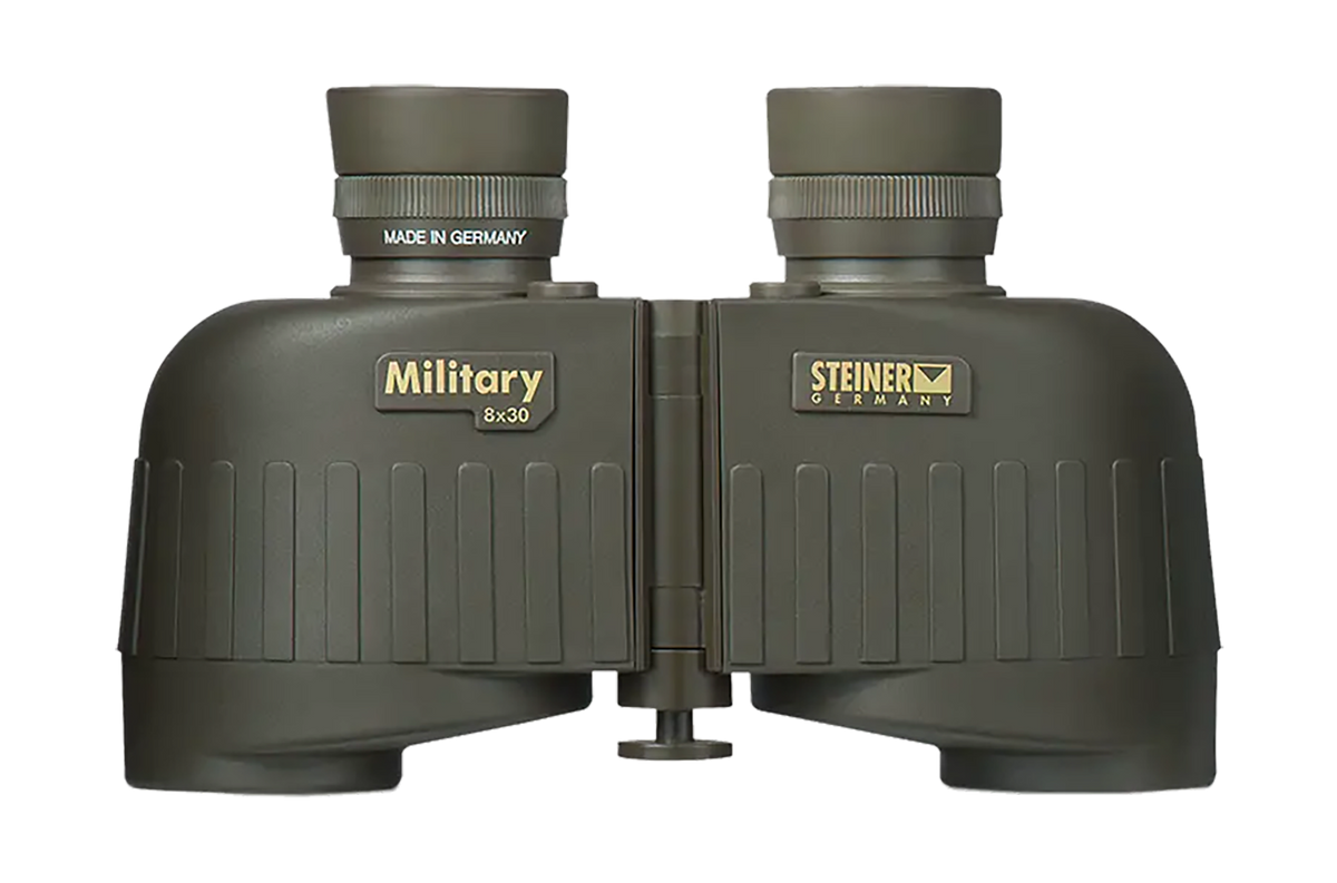 Steiner M830r 8x30mm Mil Radian Ranging Reticle Floating Prism Binocular - OD Green Rubber Armor