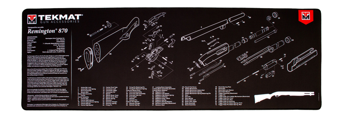TekMat Ultra 44 Remington 870 44x15 Padded Gun Cleaning Mat