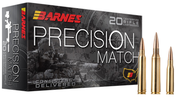 Barnes Bullets Precision Match 6.5 Grendel 120gr Open Tip Match Boat Tail 20 Rd - Box or Case