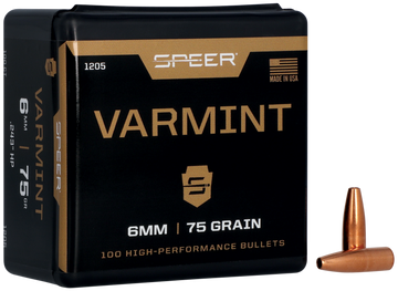 Speer Ammo 1205 Varmint 6mm .243 75gr Jacketed Hollow Point - 100/Box