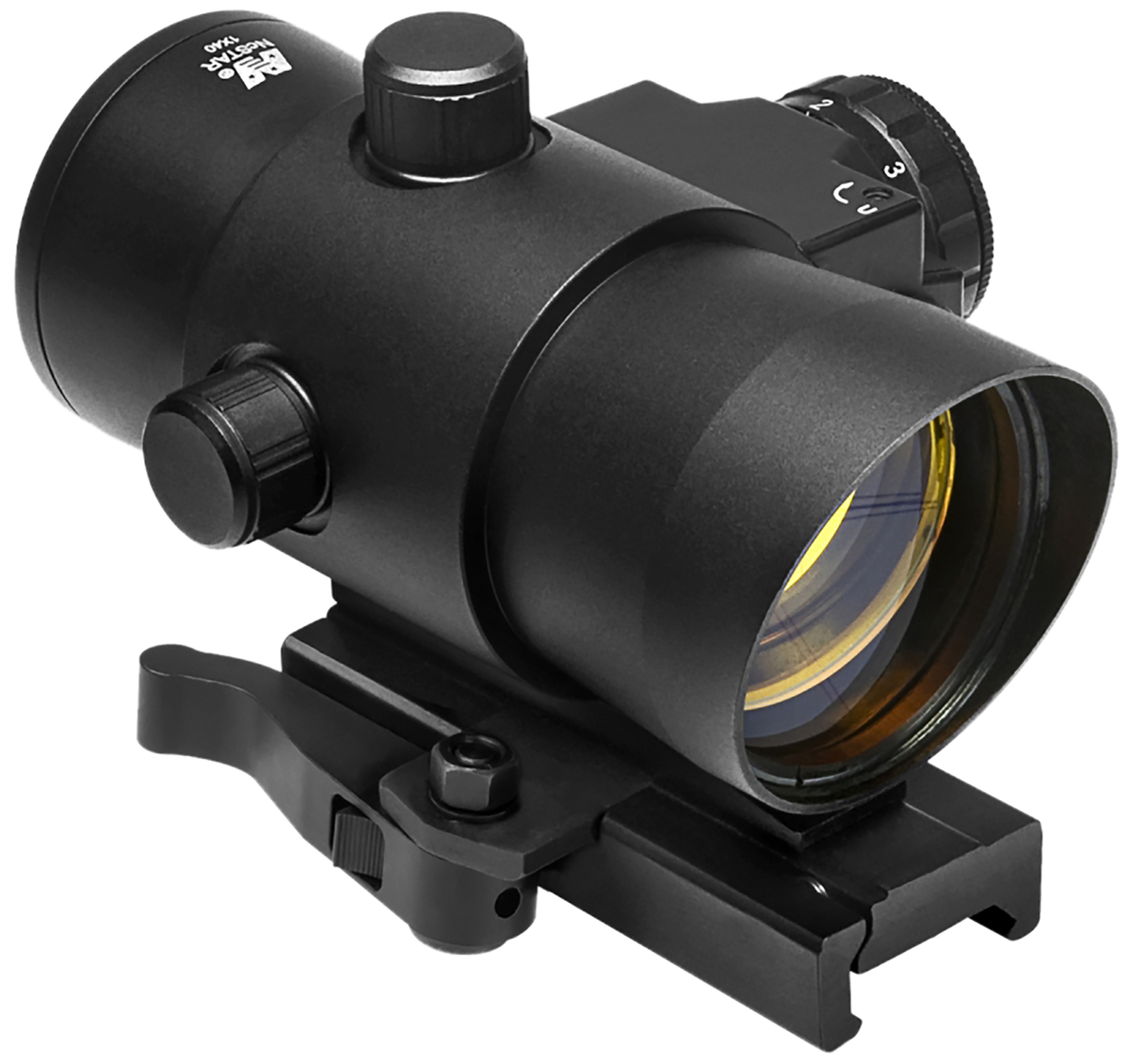 NcStar DLB140R 1x 40mm 3 MOA Red Dot w/ Red Laser Black Anodized