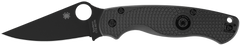 Spyderco Para Military 2 Lightweight 3.47" Clip Point Plain Edge CTS BD1N DLC Black FRN Folding Knife
