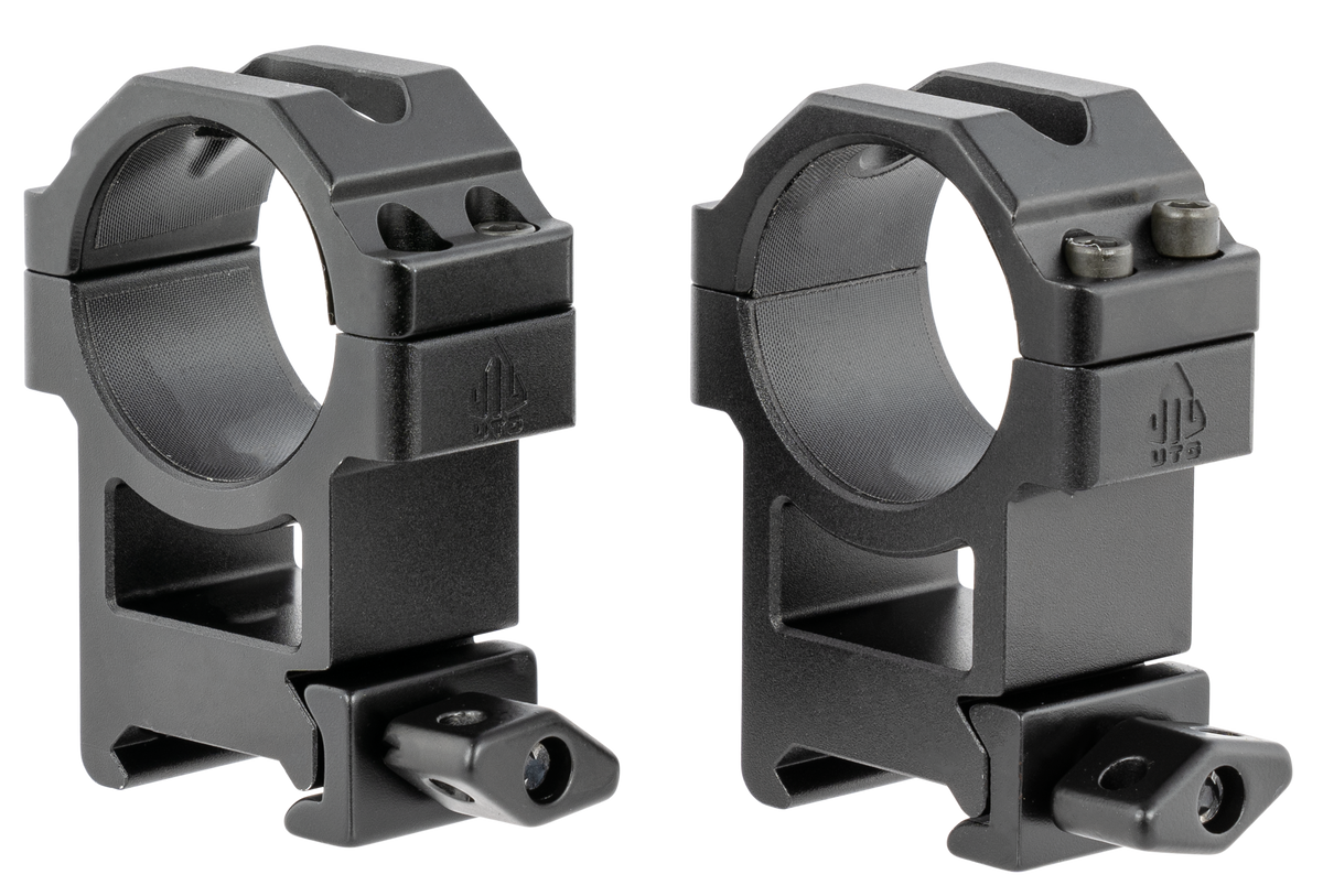 UTG RG2W3224 Max Strength 30mm High QD Scope Rings - Black Anodized